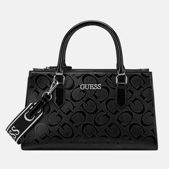 GUESS Embossed Patent Handbag - Picture 1 of 4